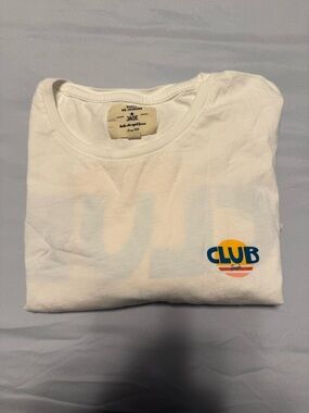 JAQK White Crewneck Tee with Small Chest Logo